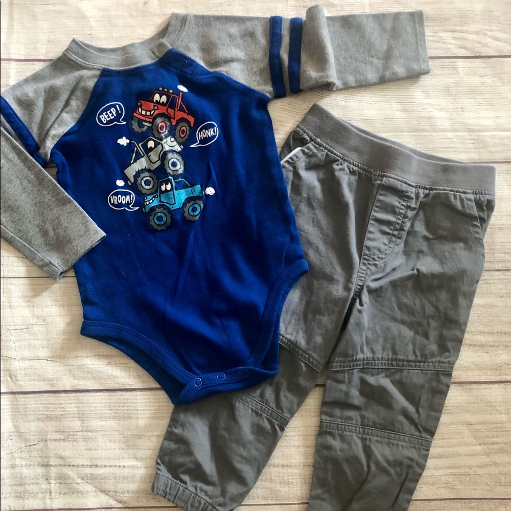 2 Pc Garanimals Vehicle Theme Outfit 18 Mo